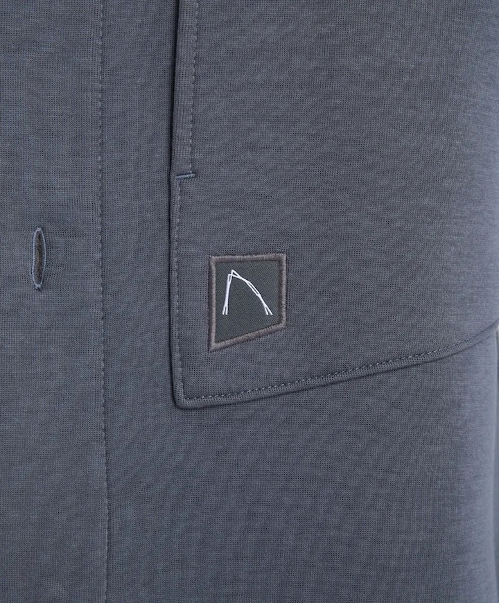 Heren overshirt grijs