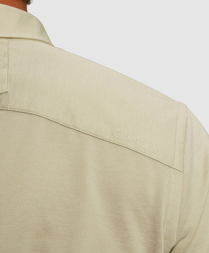 Heren overhemd lange mouw groen