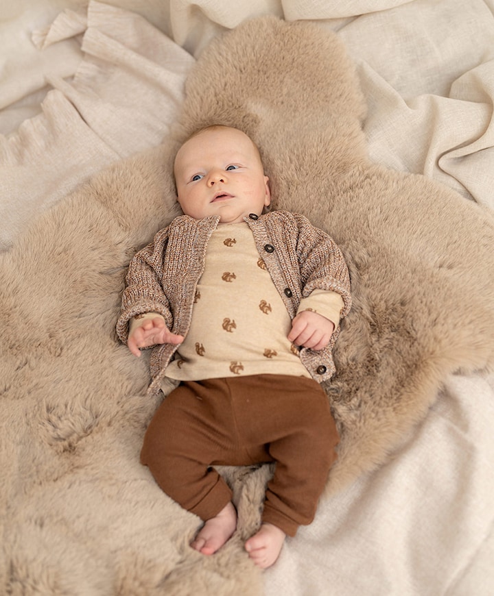 Uniseks longsleeve beige