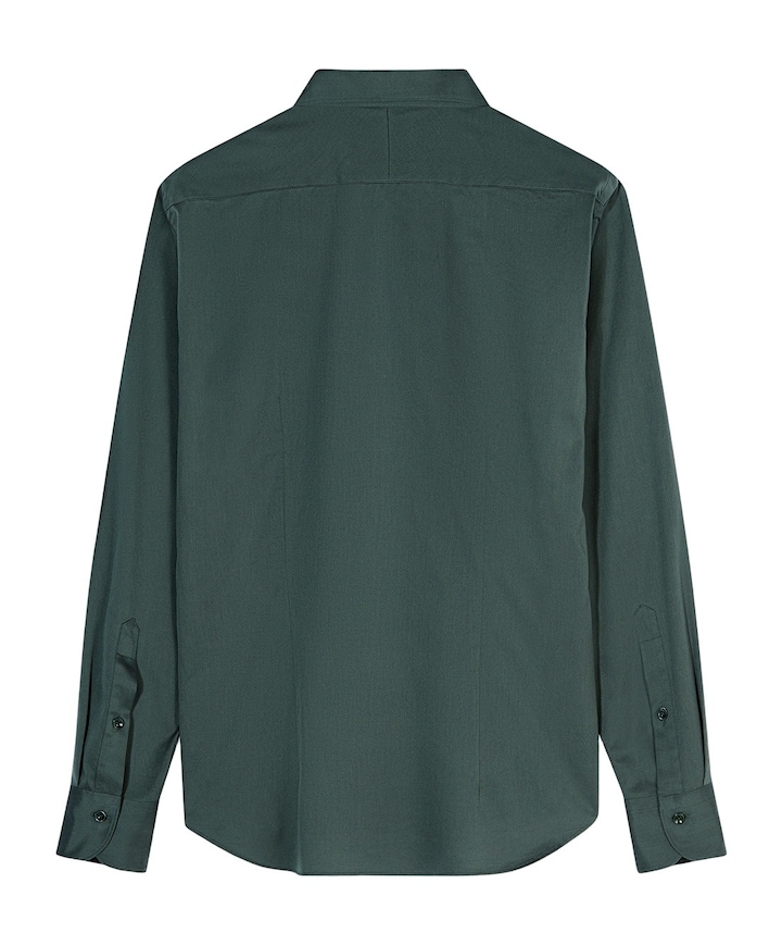 Heren overhemd lange mouw groen