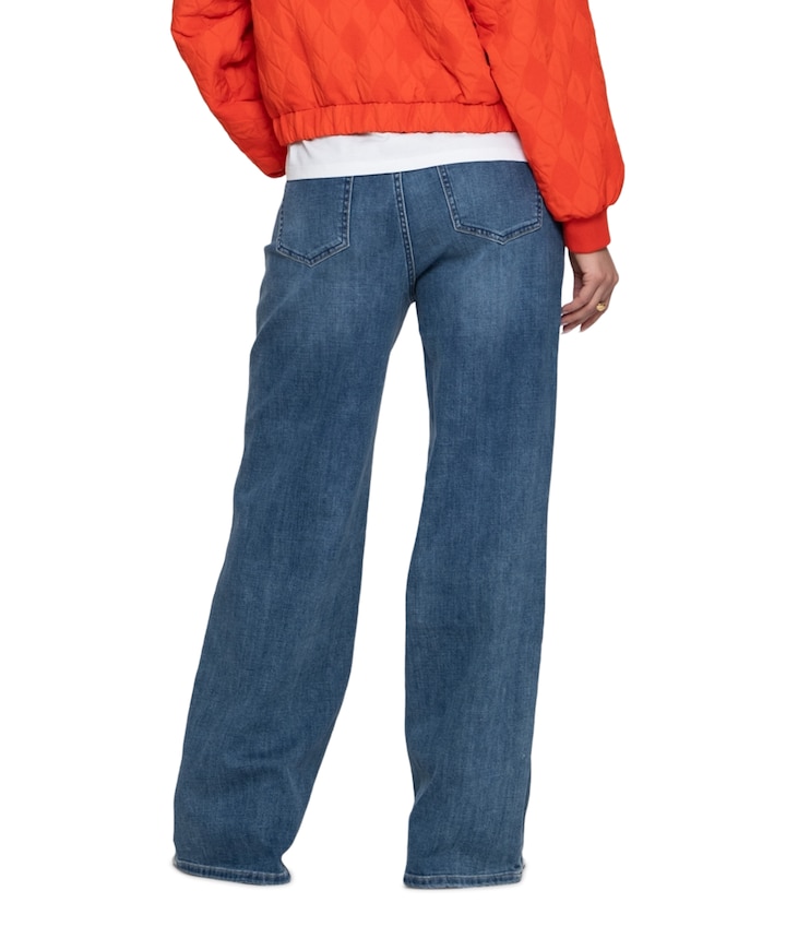 Jeans wide studs dames jeans blauw