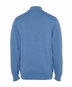 Heren trui met rits blauw