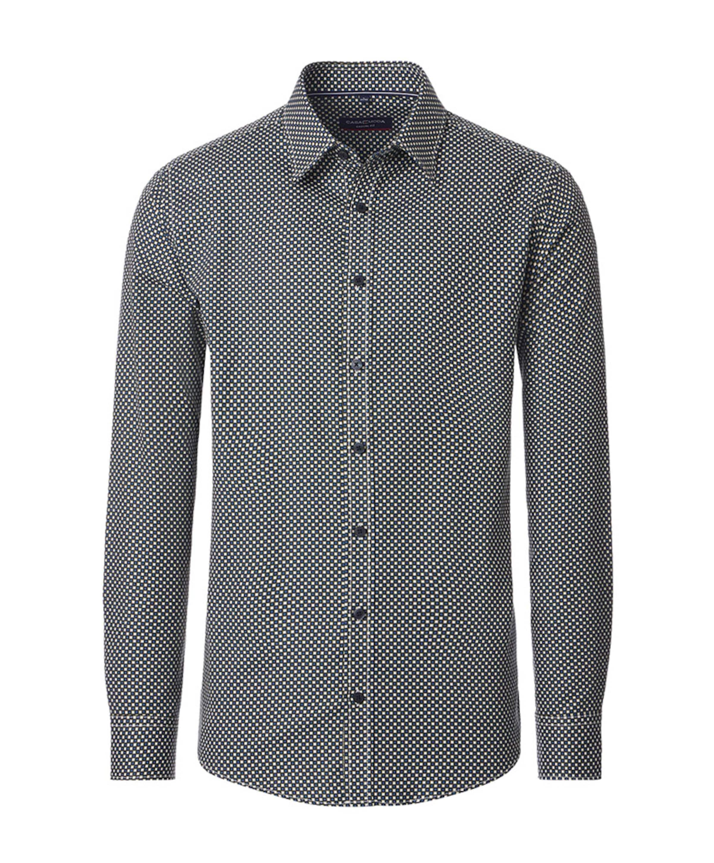 Heren overhemd lange mouw blauw