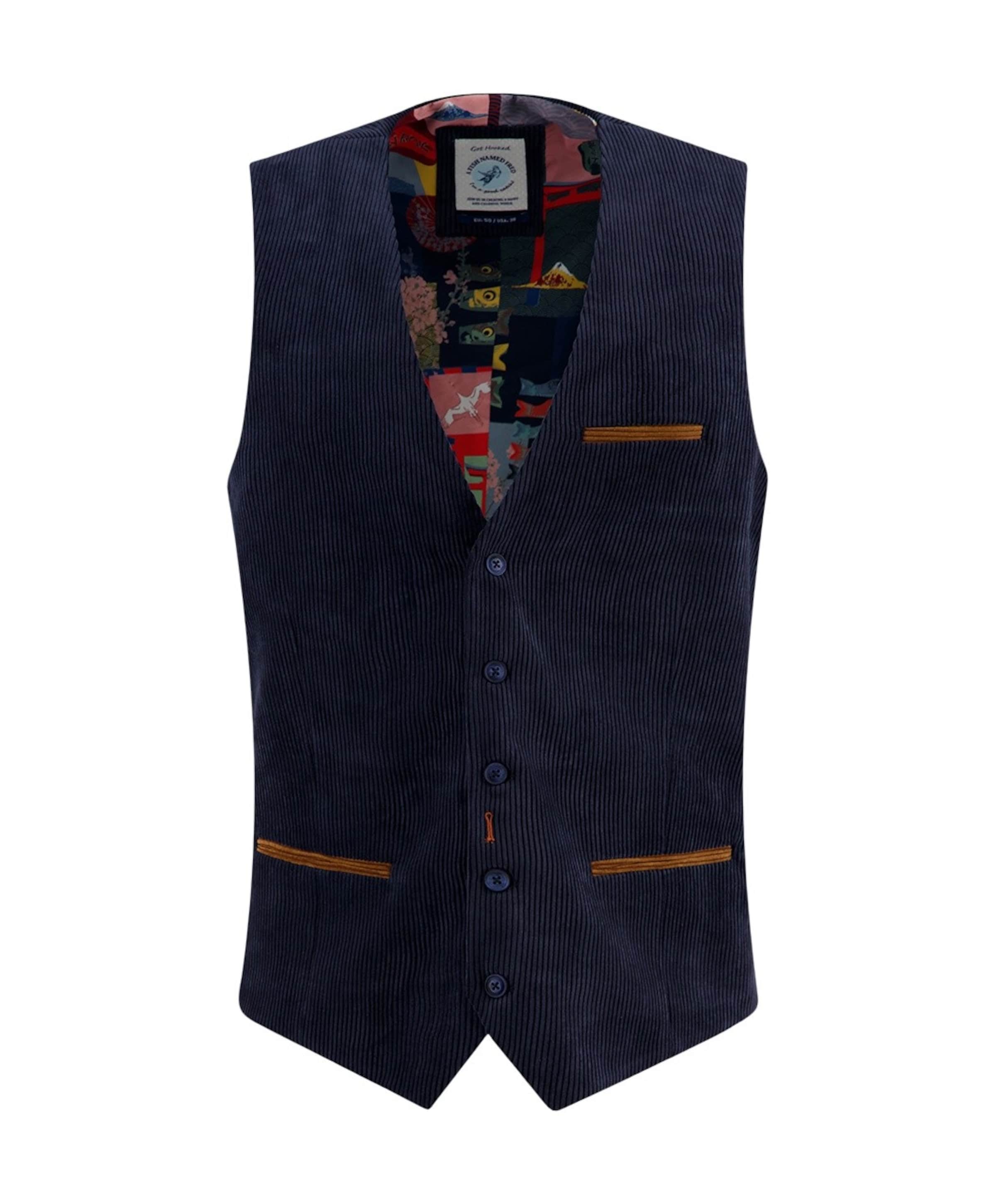 Heren gilet blauw