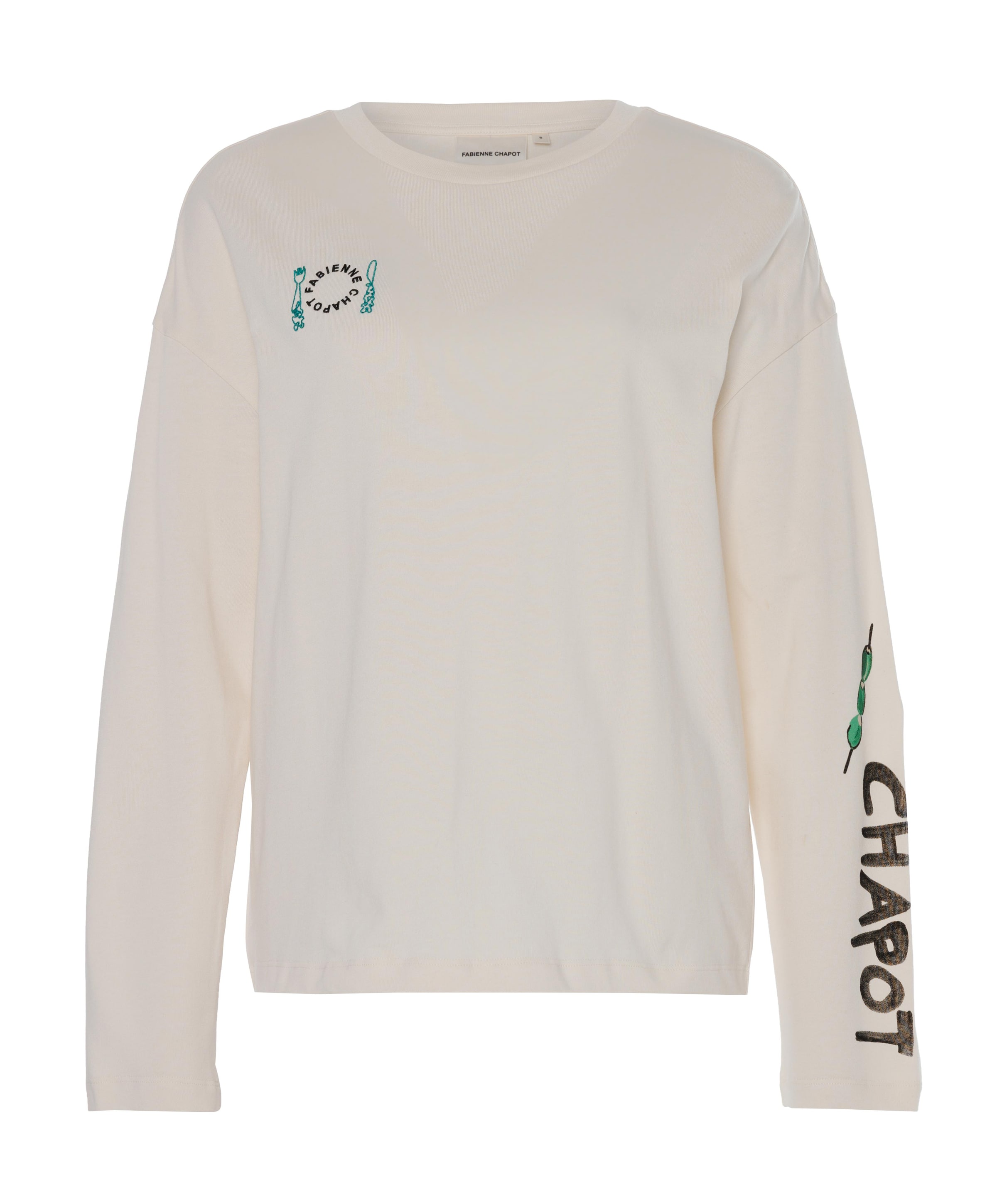 Dames longsleeve ecru