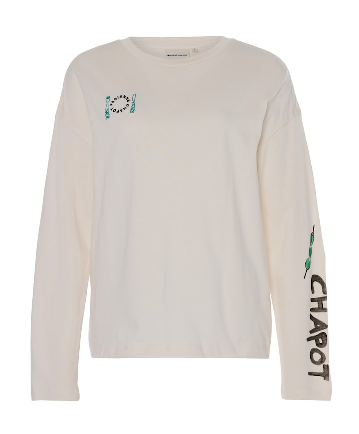 Dames longsleeve ecru