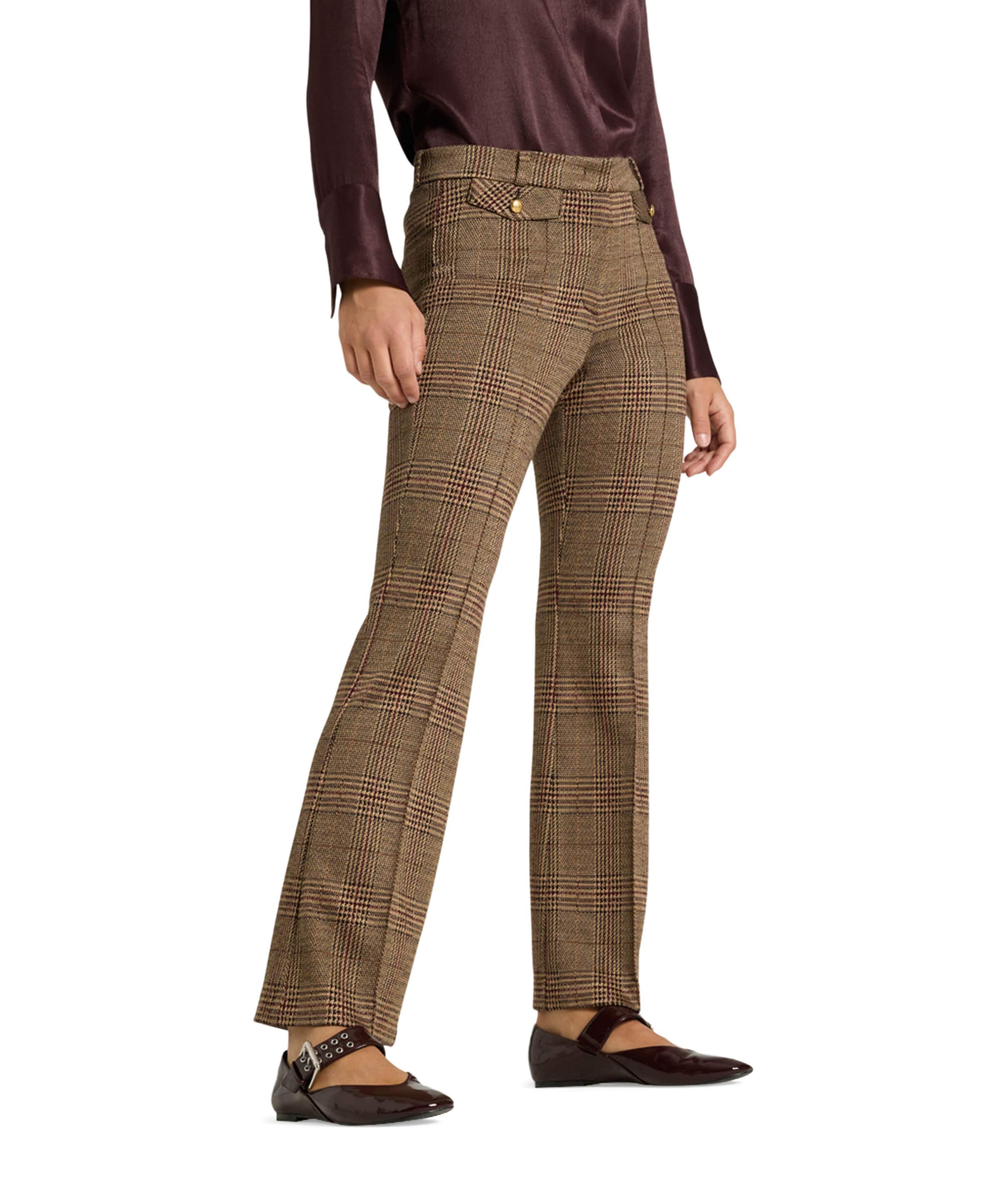 Fleur cropped dames broek bruin