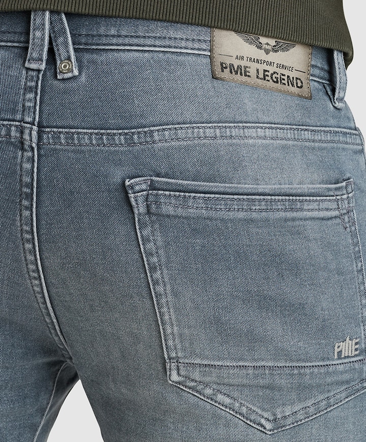 TAILWHEEL LIGHT GREY MID heren jeans grijs