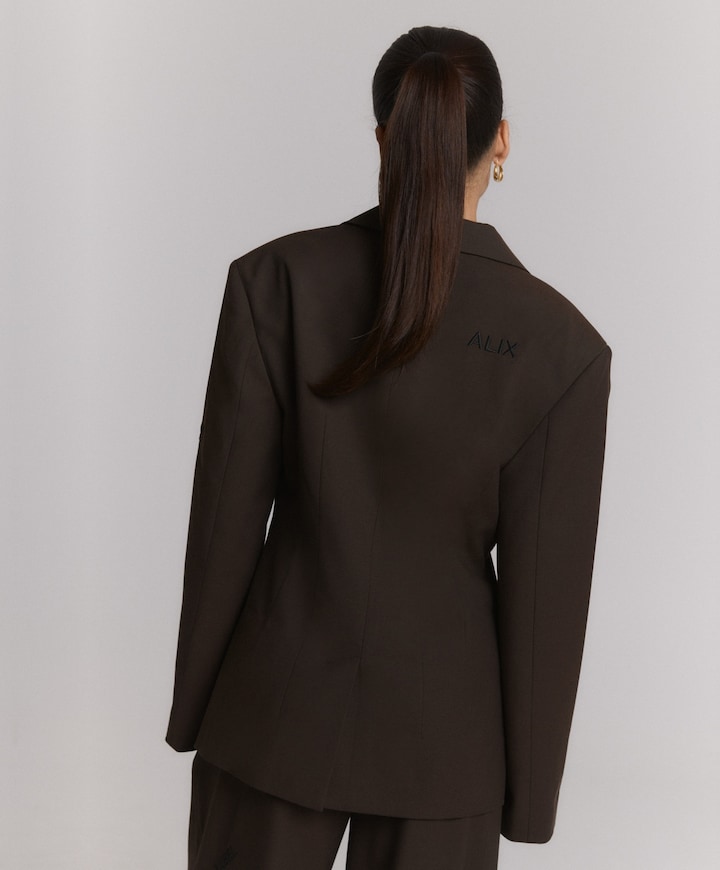 Dames blazer bruin