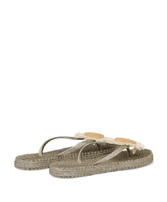 Flip Flop With Flower dames slippers goud