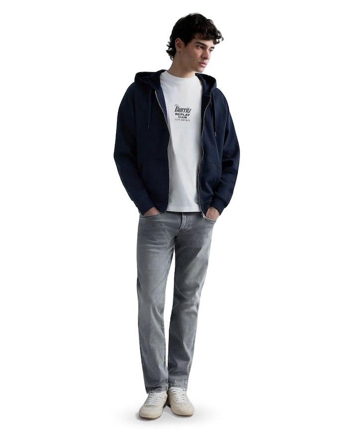 Anbass  heren jeans grijs