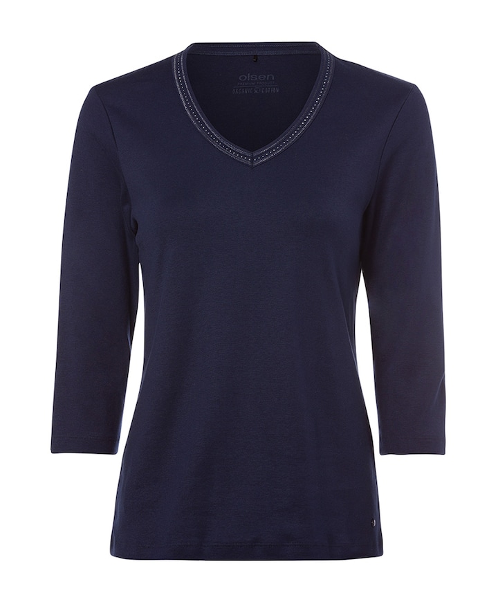 Dames longsleeve blauw