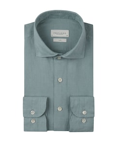 Heren overhemd lange mouw blauw