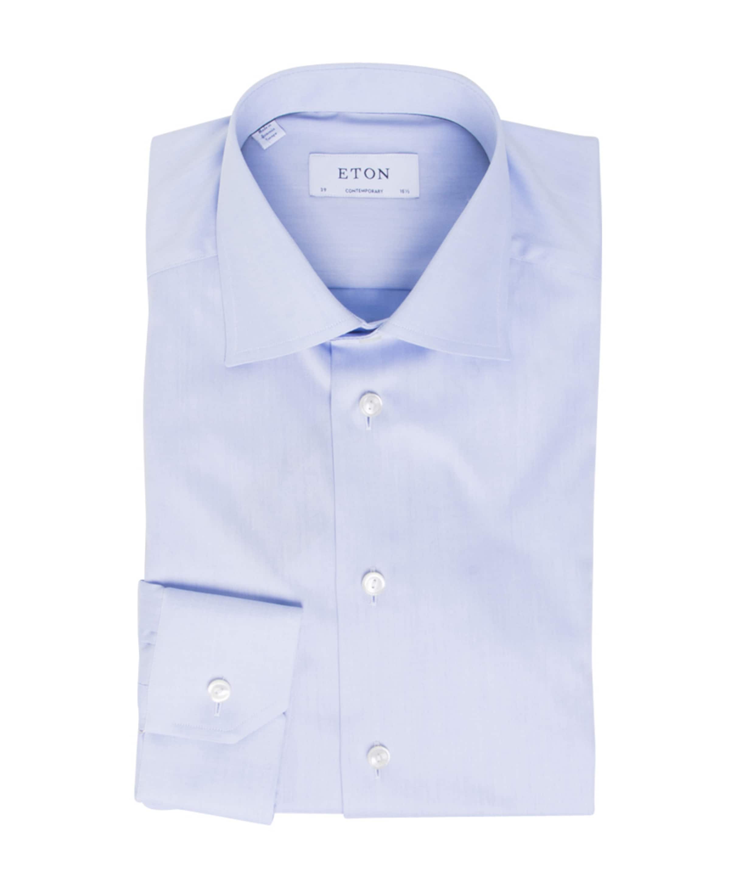 Heren overhemd lange mouw blauw