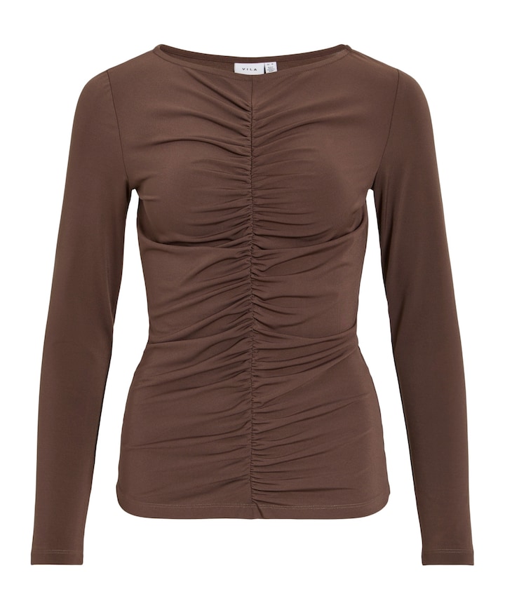 Dames longsleeve bruin