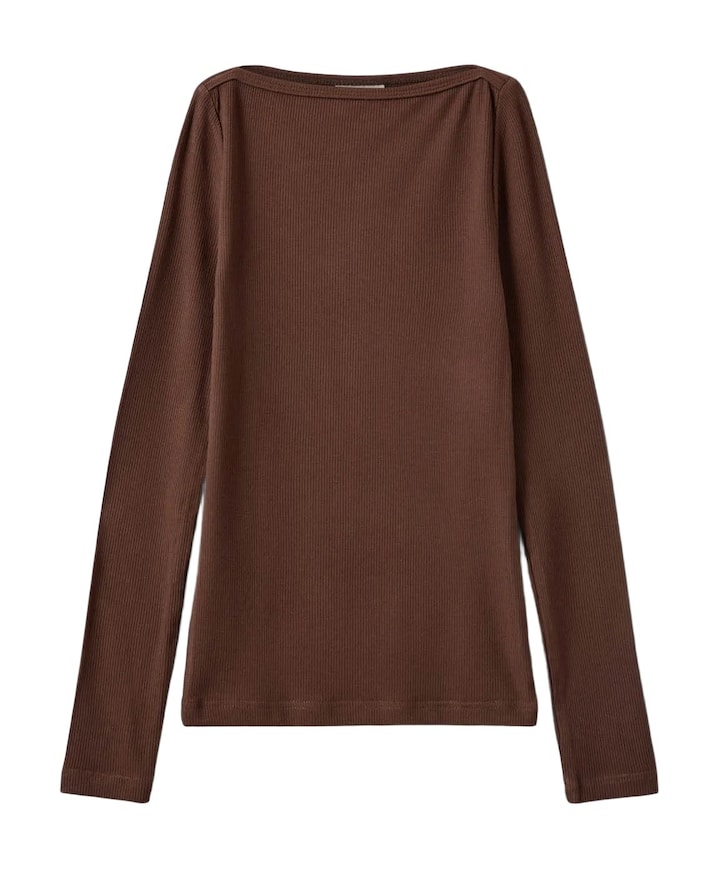 Meisjes longsleeve bruin