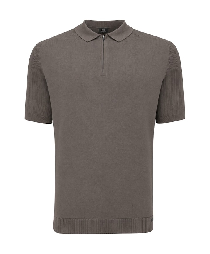Heren polo beige