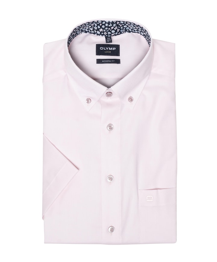 Overhemd korte mouw roze