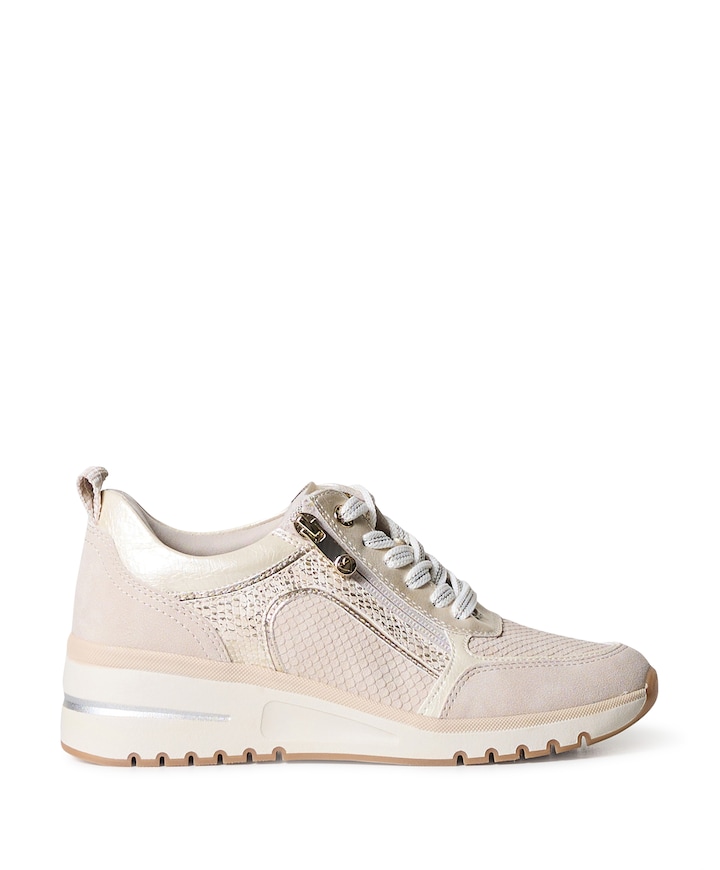 Women Lace-up dames sneakers beige