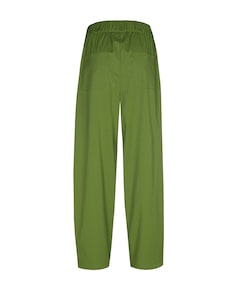 katoen effen plooi dames broek groen