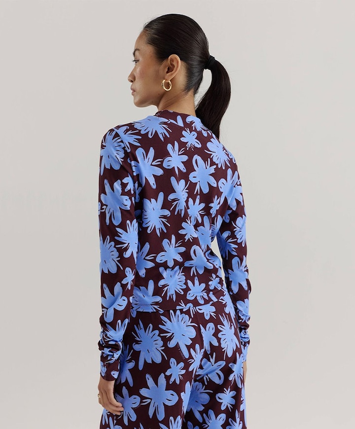 Dames longsleeve blauw