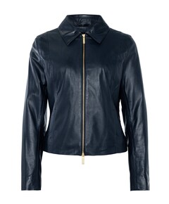 Dames leren jas blauw