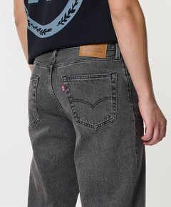 568 Loose straight heren jeans zwart