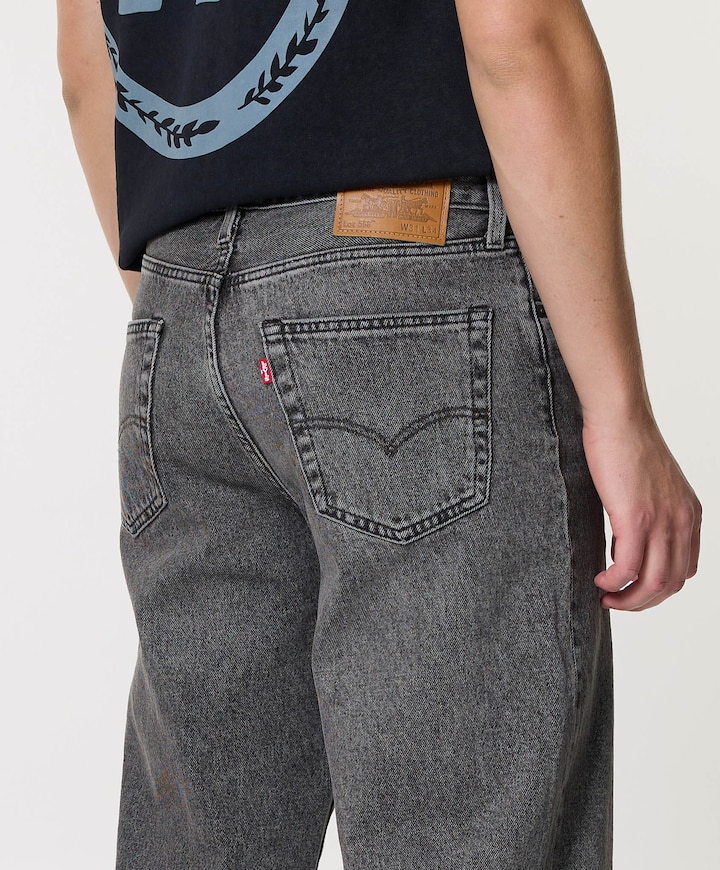 568 Loose straight heren jeans zwart