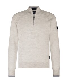 Trui met rits beige