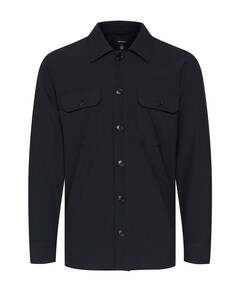 Heren overhemd lange mouw blauw