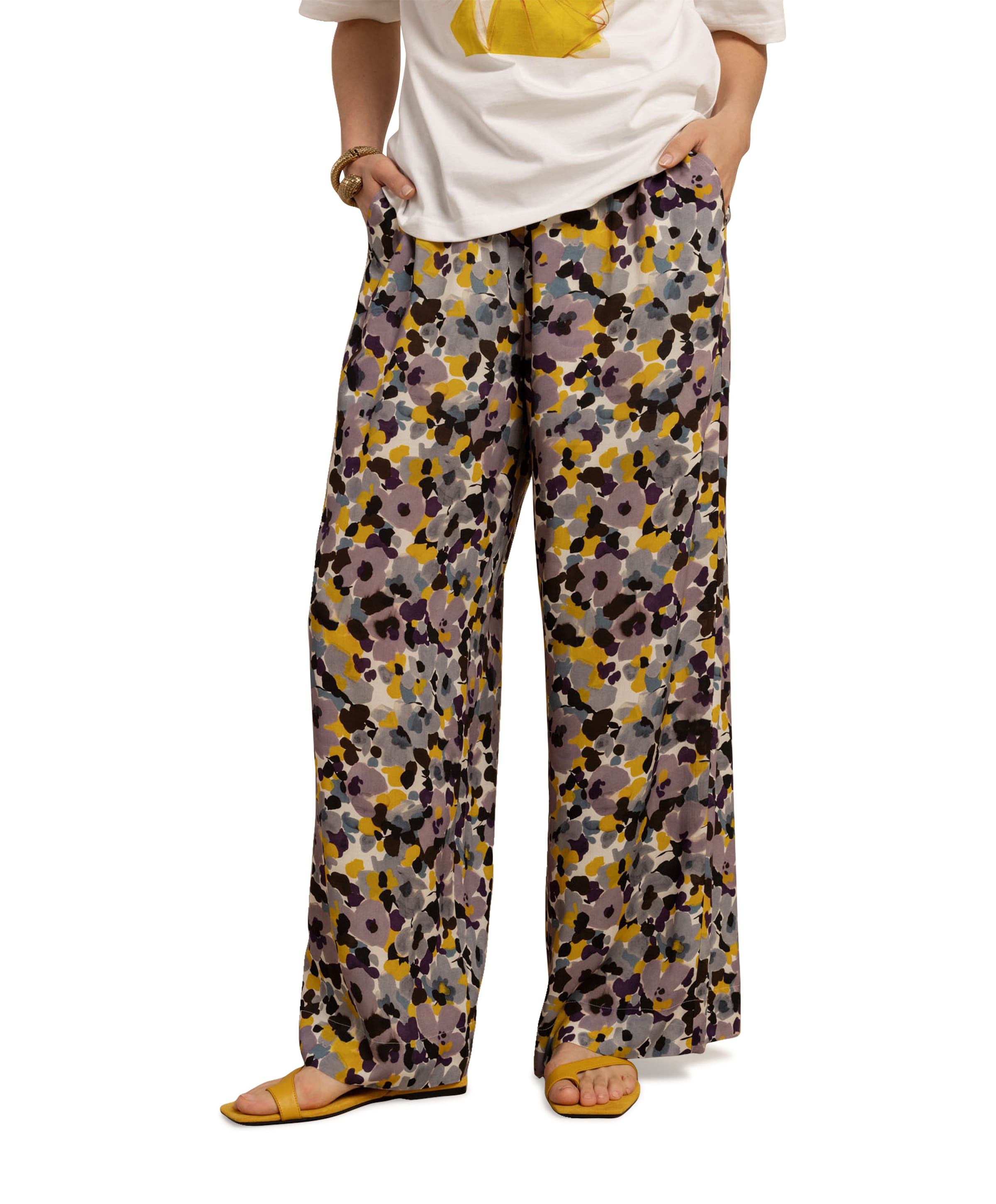 Grace flower dames broek multicolor