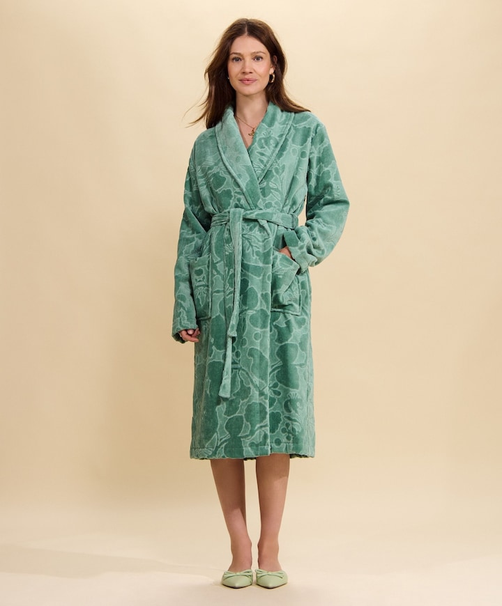 Dames ochtendjas groen