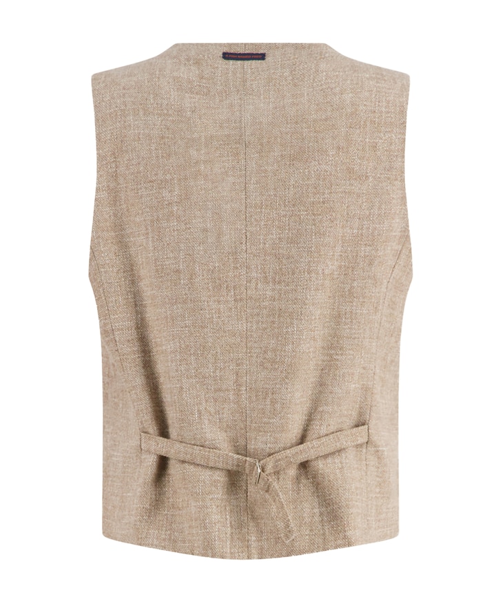 Heren gilet beige