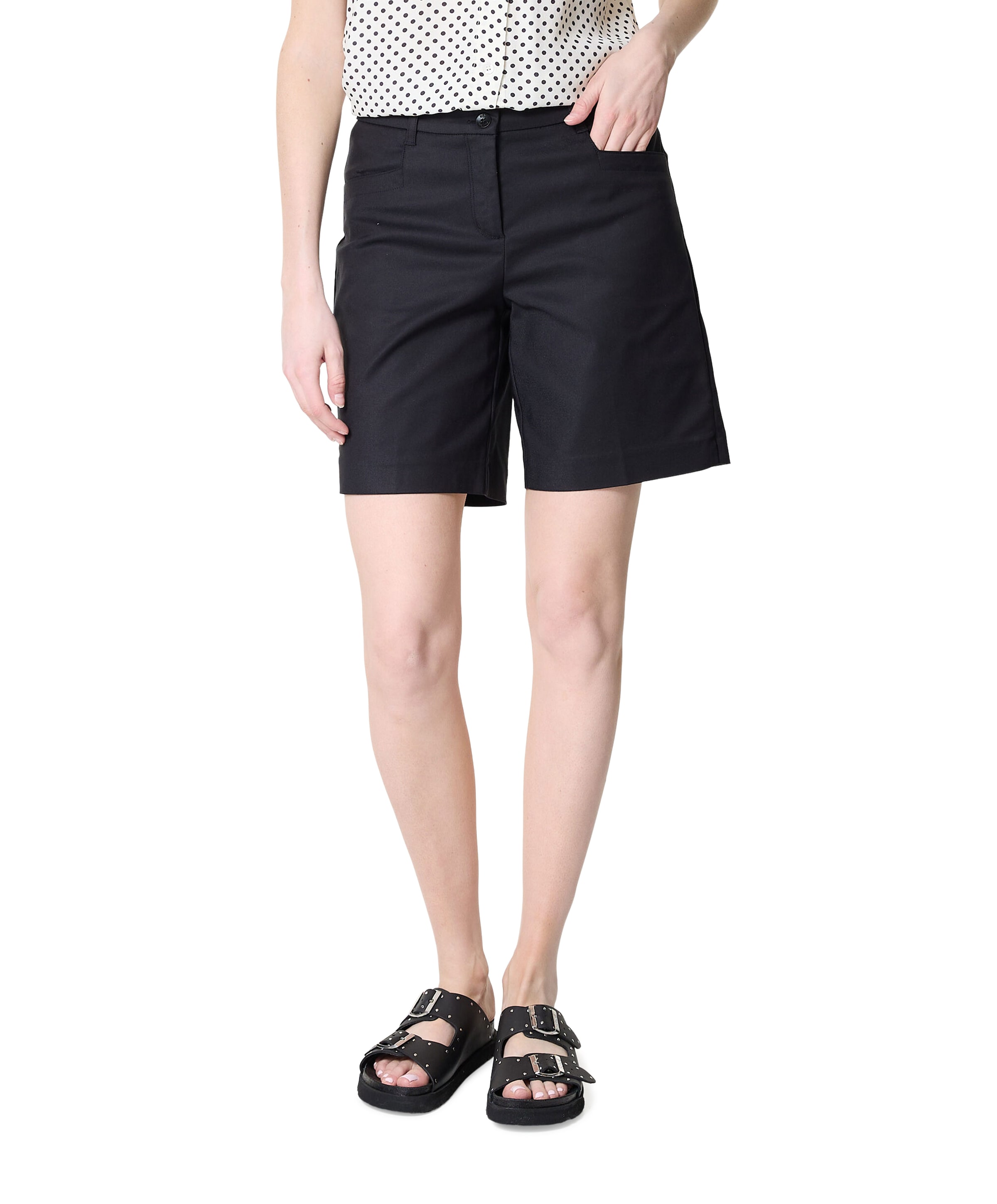 Ava L8 inch dames korte broek zwart