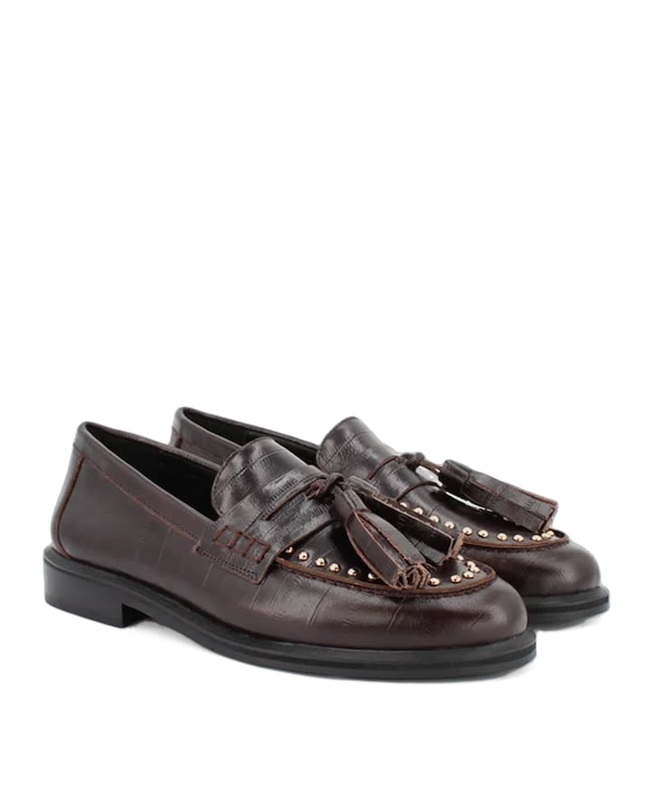 dames loafers bruin
