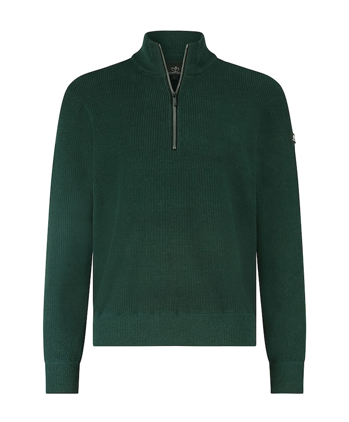 Trui met rits groen