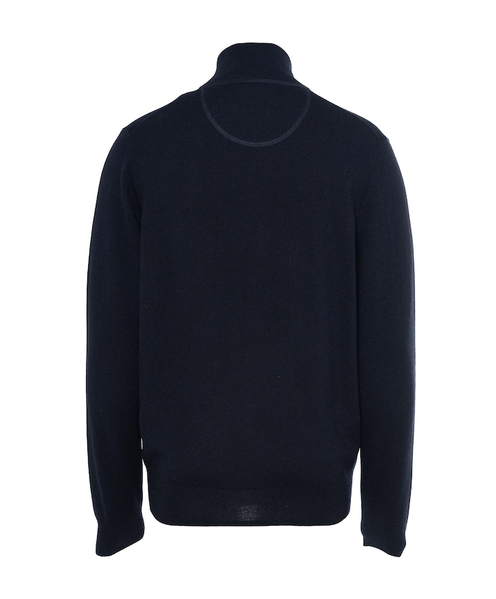 Heren trui met rits blauw