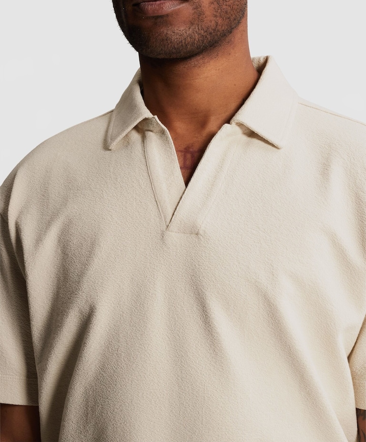 Heren polo beige
