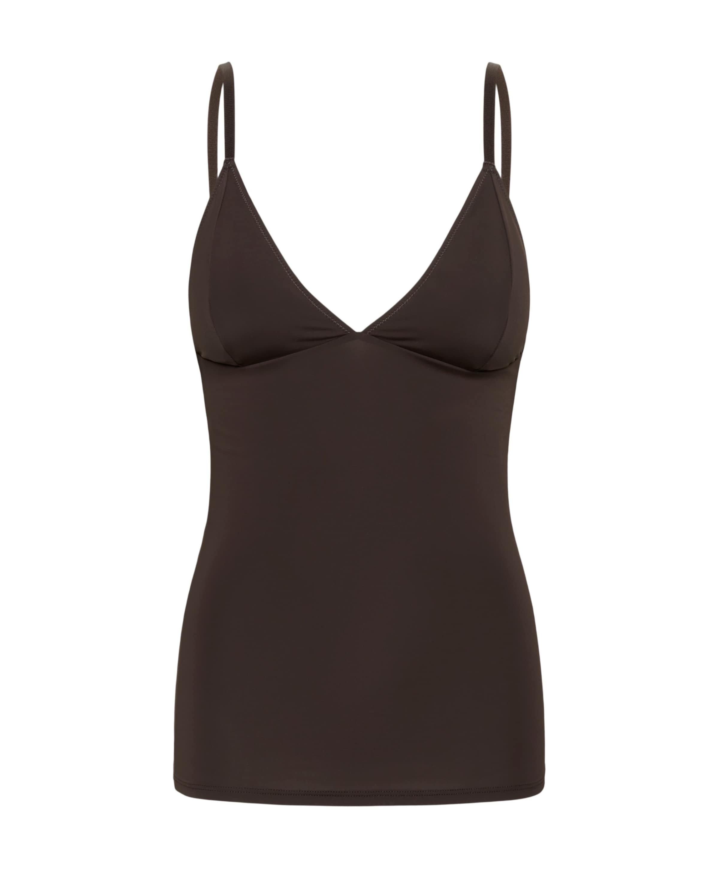 Dames top bruin
