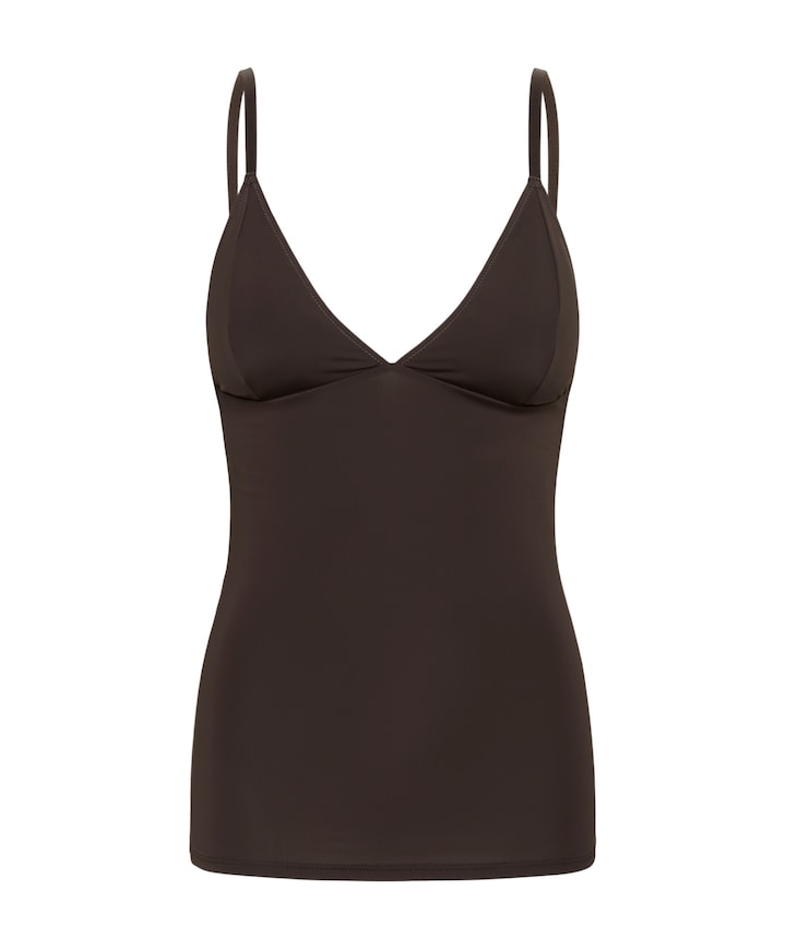 Dames top bruin