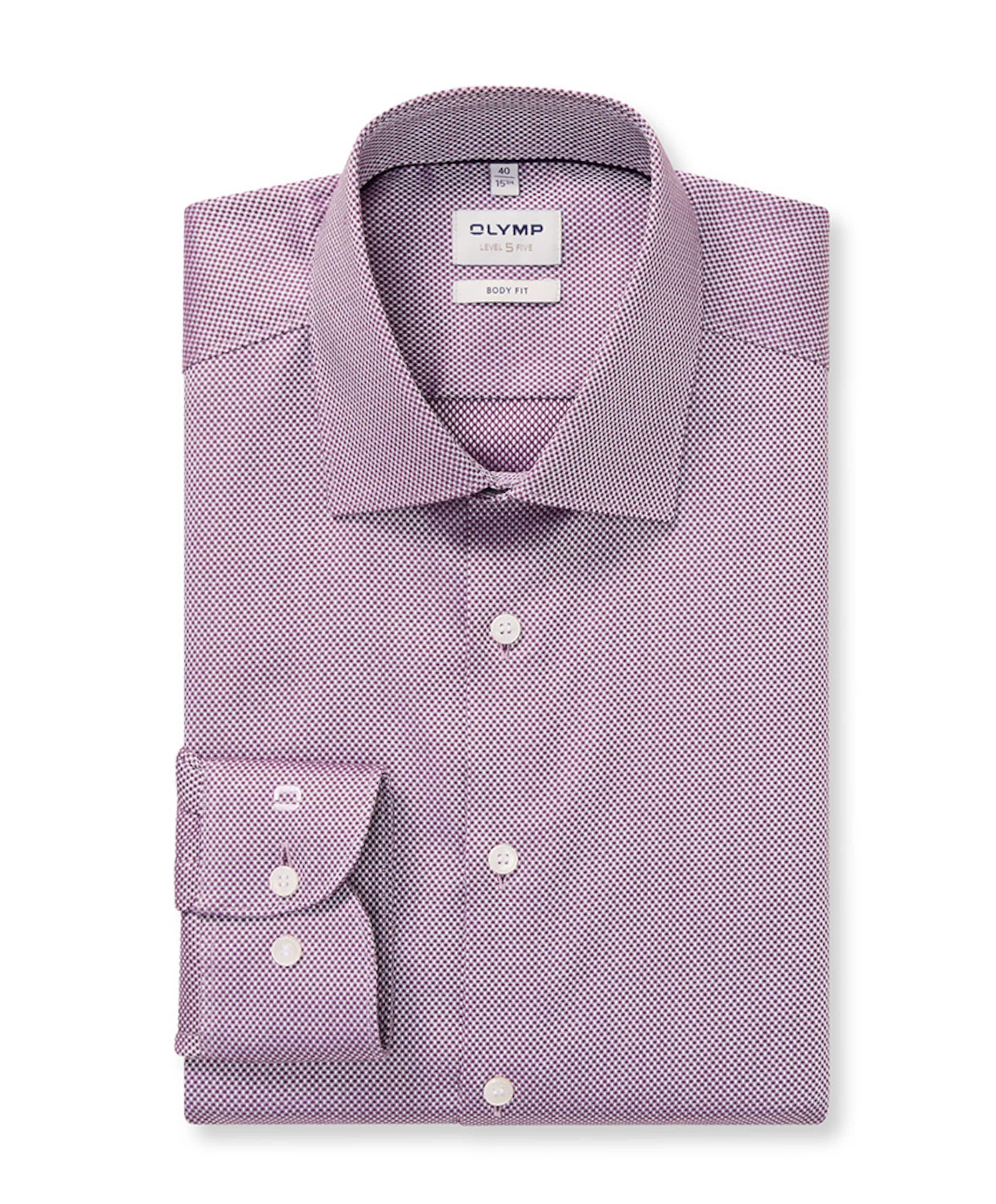 Heren overhemd lange mouw paars