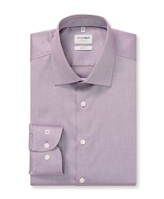 Heren overhemd lange mouw paars