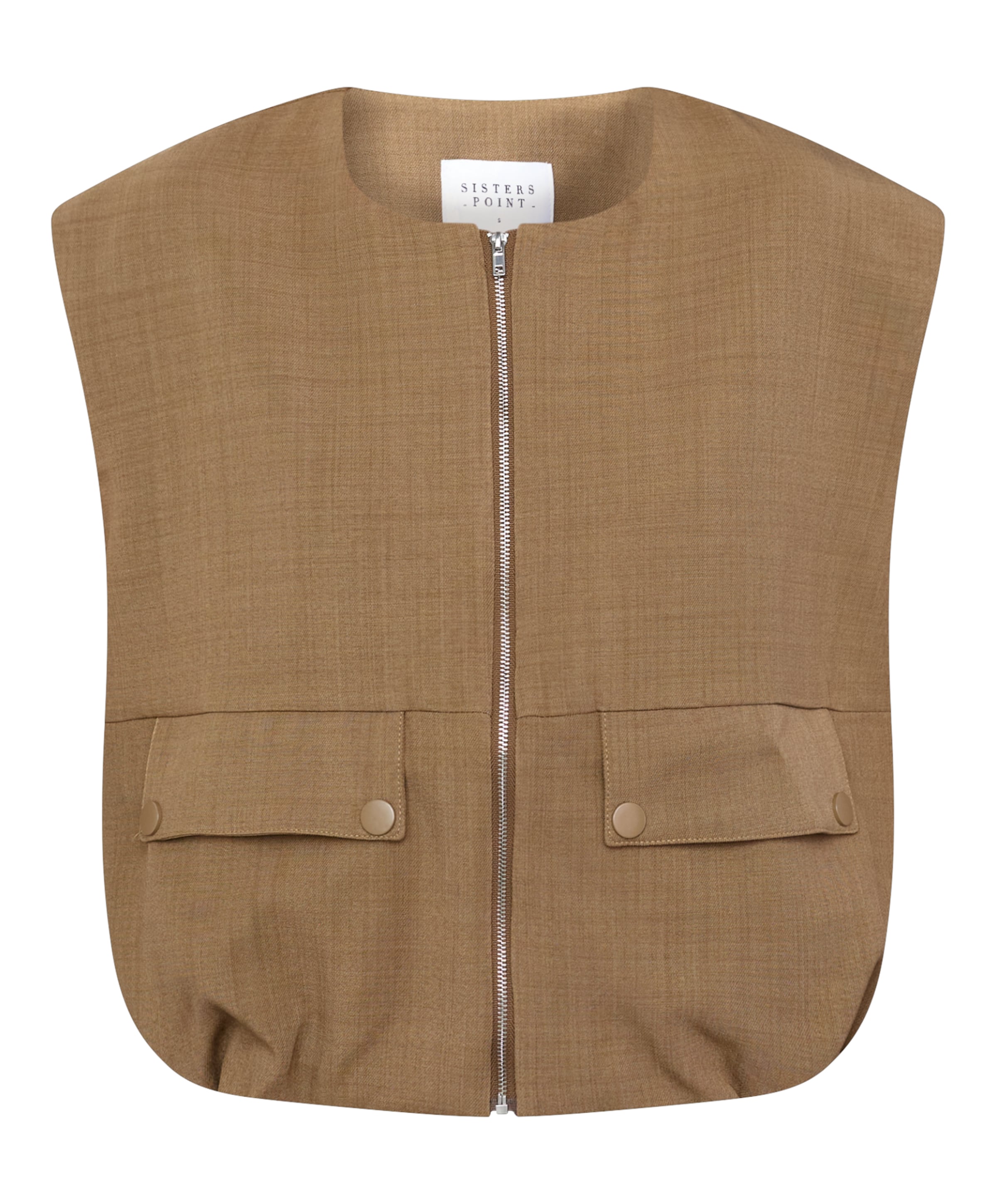 Dames gilet beige