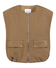 Dames gilet beige