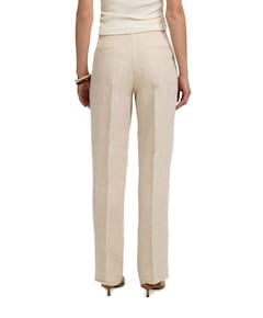 SLFWIDE IDA MW LINEN dames pantalon ecru