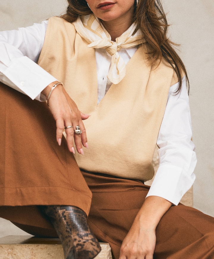 Dames trui beige