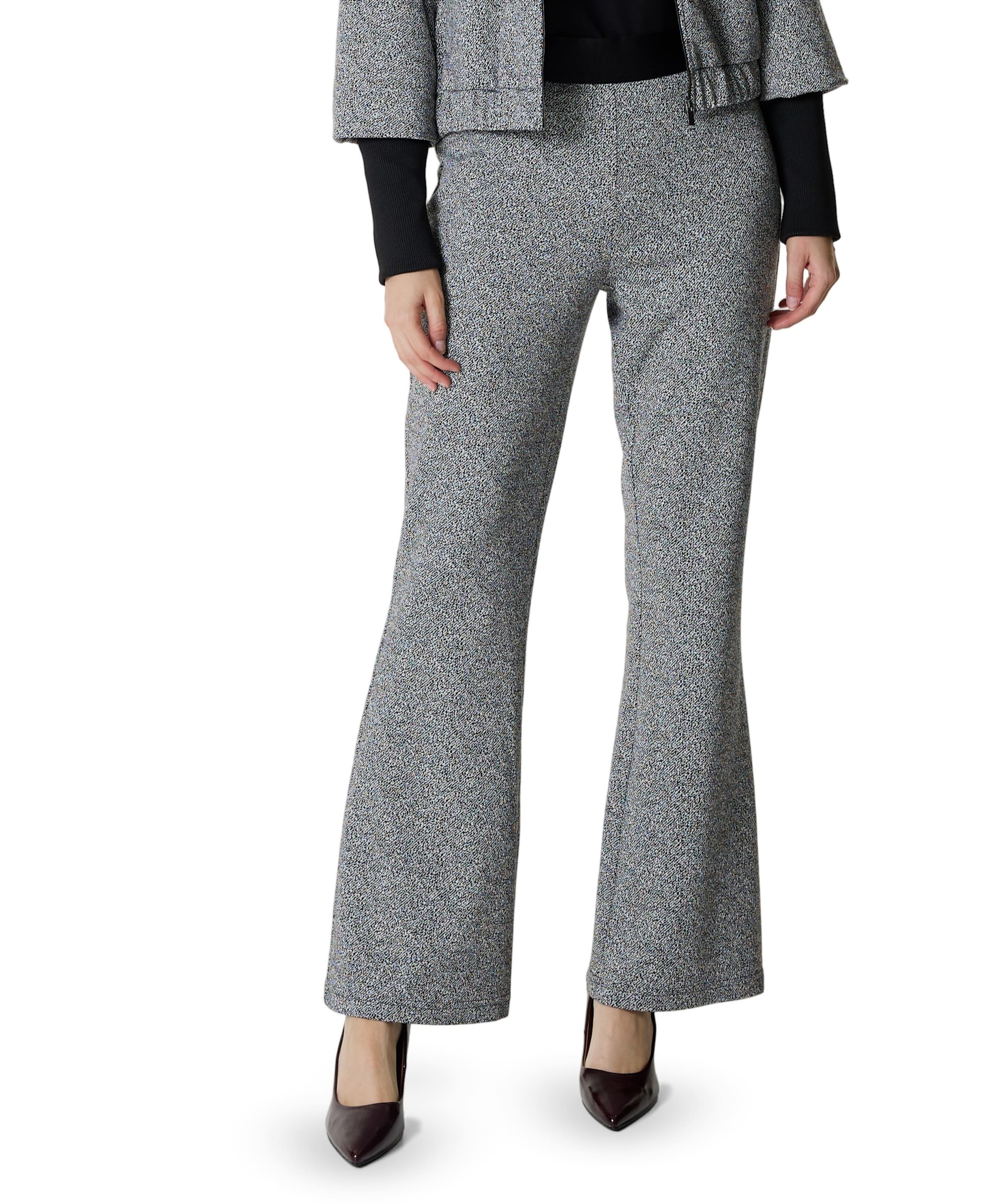 Flaired dames broek zwart