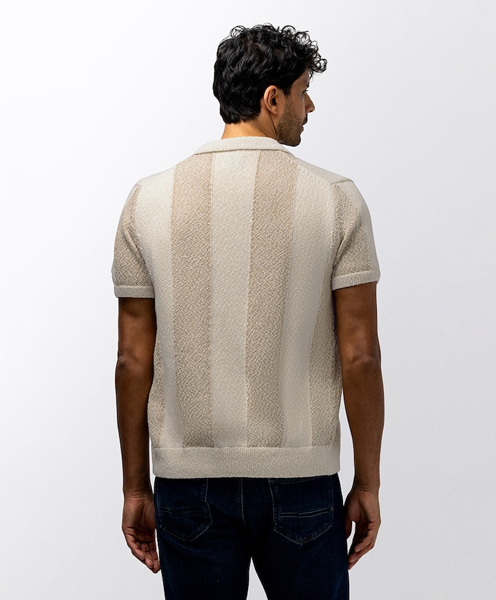 Heren polo beige