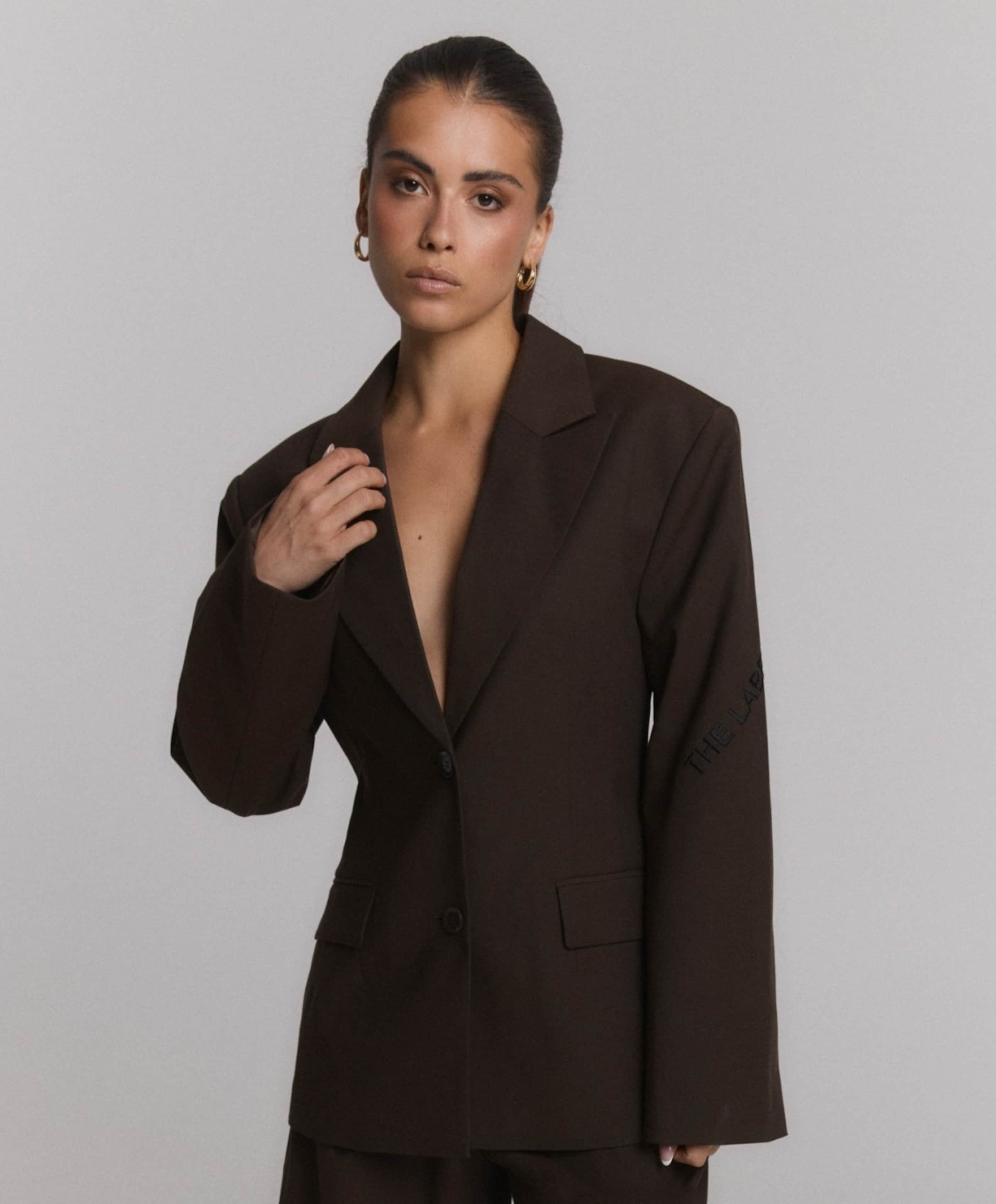 Dames blazer bruin
