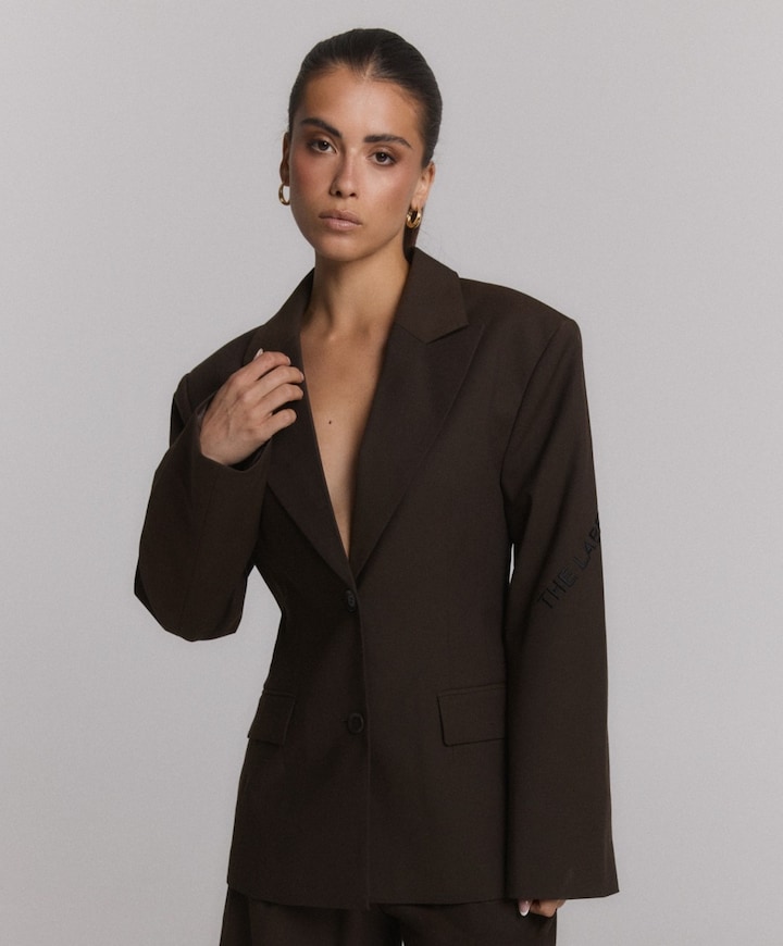 Dames blazer bruin
